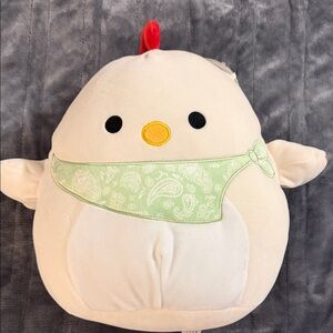 NWT Squishmallows “Todd” Plush 11” Chick Bandana 2020 Rooster Chicken #899310
